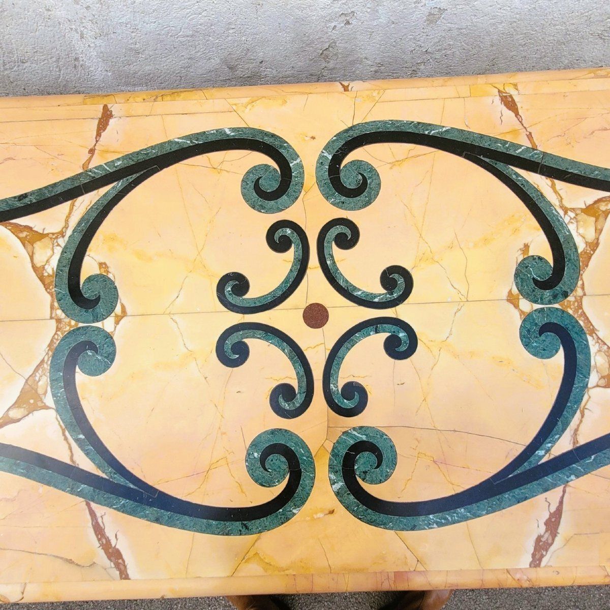 Important Coffee Table In Marble And Gilded Wood, Late 19th/Early 20th Century photo buy