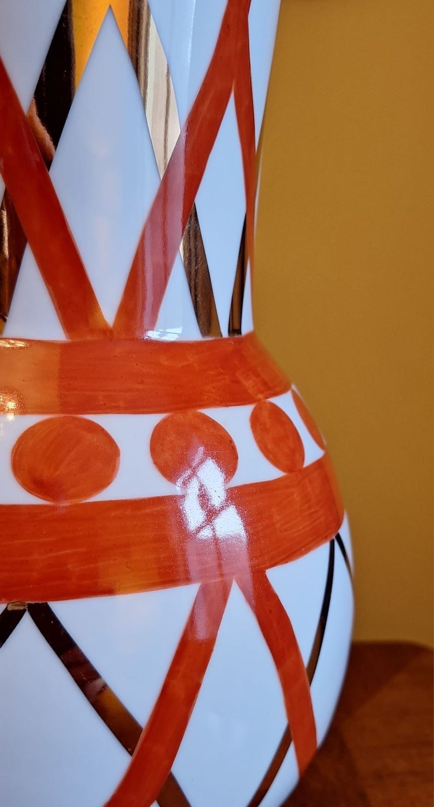 Mid Century Large Vase Italian Carnival Style By Frederico De Luca, Paris Signed photo furniture