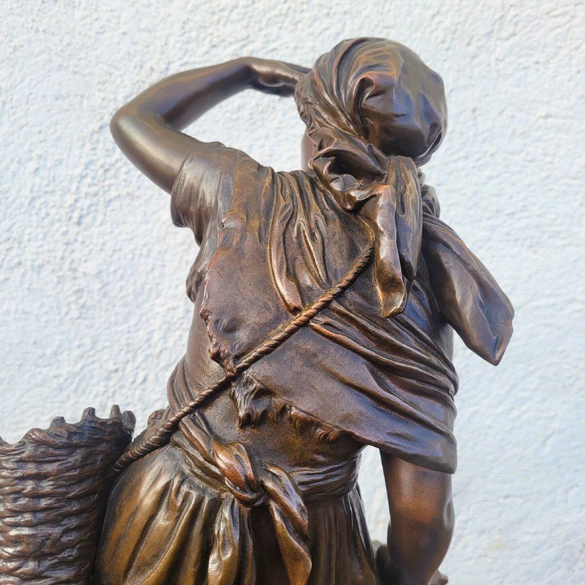 Math Moreau, The Mussel Diver, H72cm, Signed Bronze, Late 19th Century photo buy