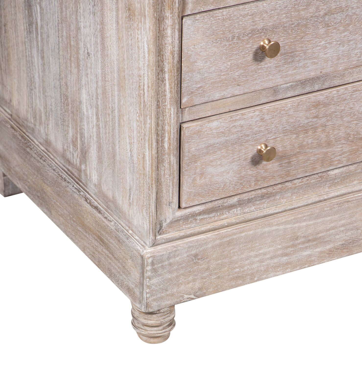 Dresser Made Of Bleached Mango Wood With A Dark Green Marble Top photo for sale