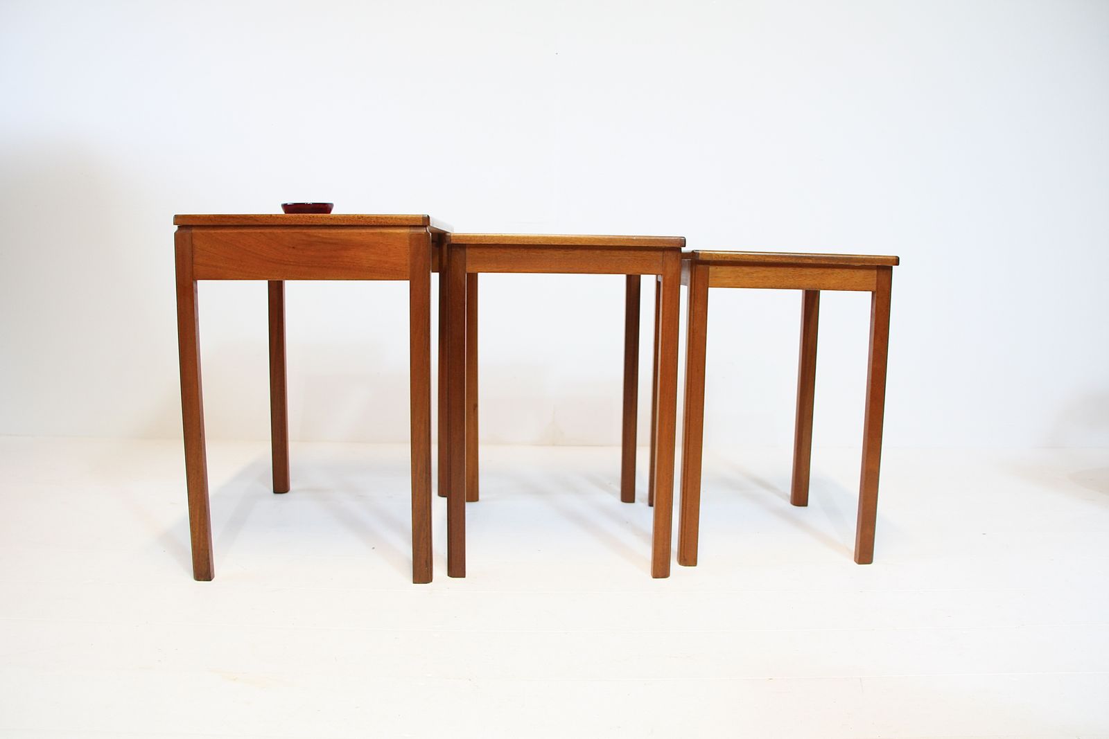 295.0 McIntosh Nest Of Tables   Mid Century Teak C.1970 photo