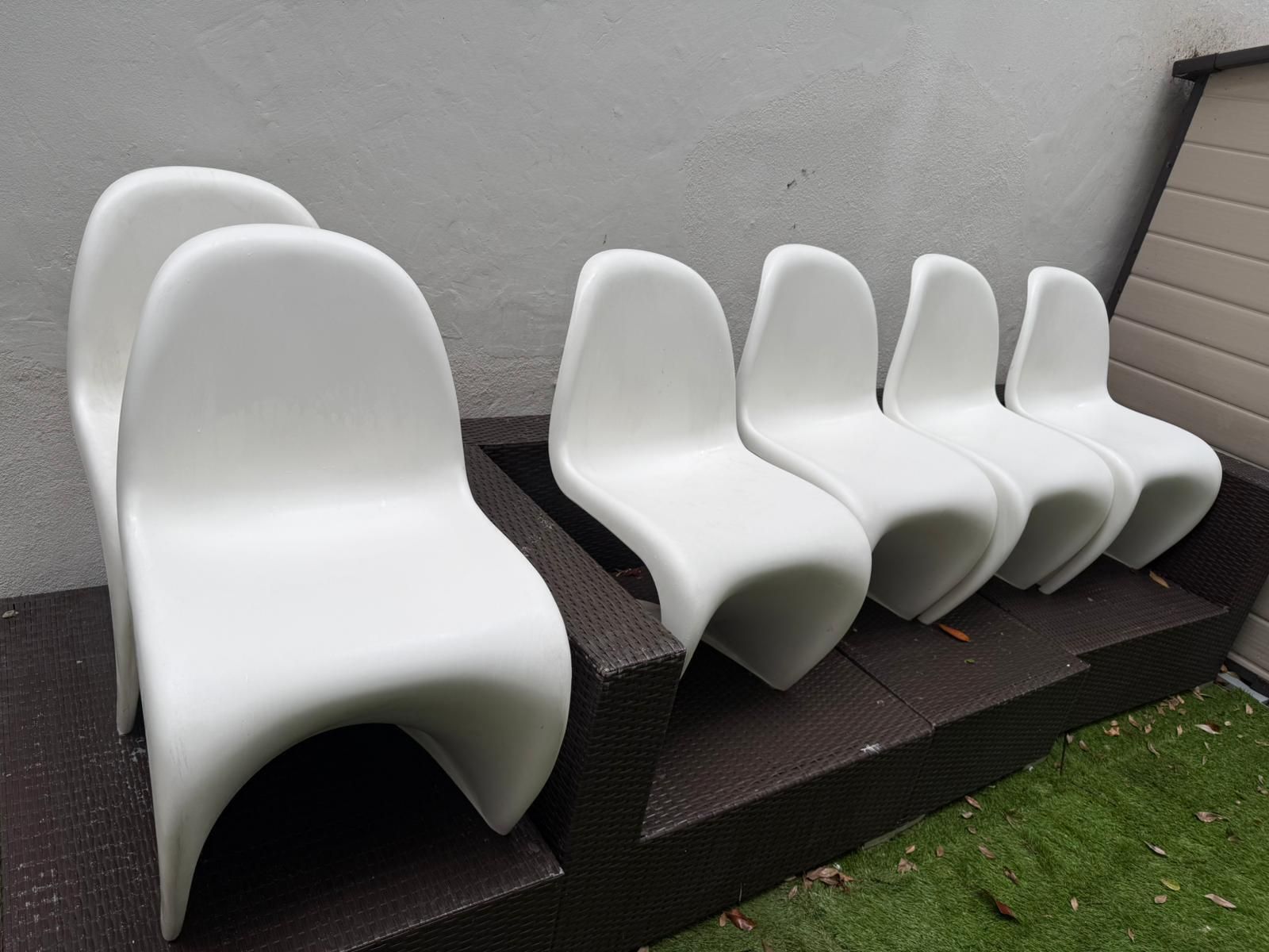 Six Verner Panton Chairs photo for sale