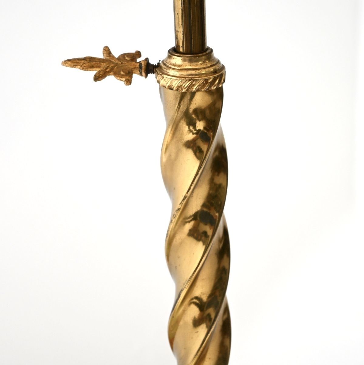 Antique French Onyx And Brass Floor Lamp photo vinterior