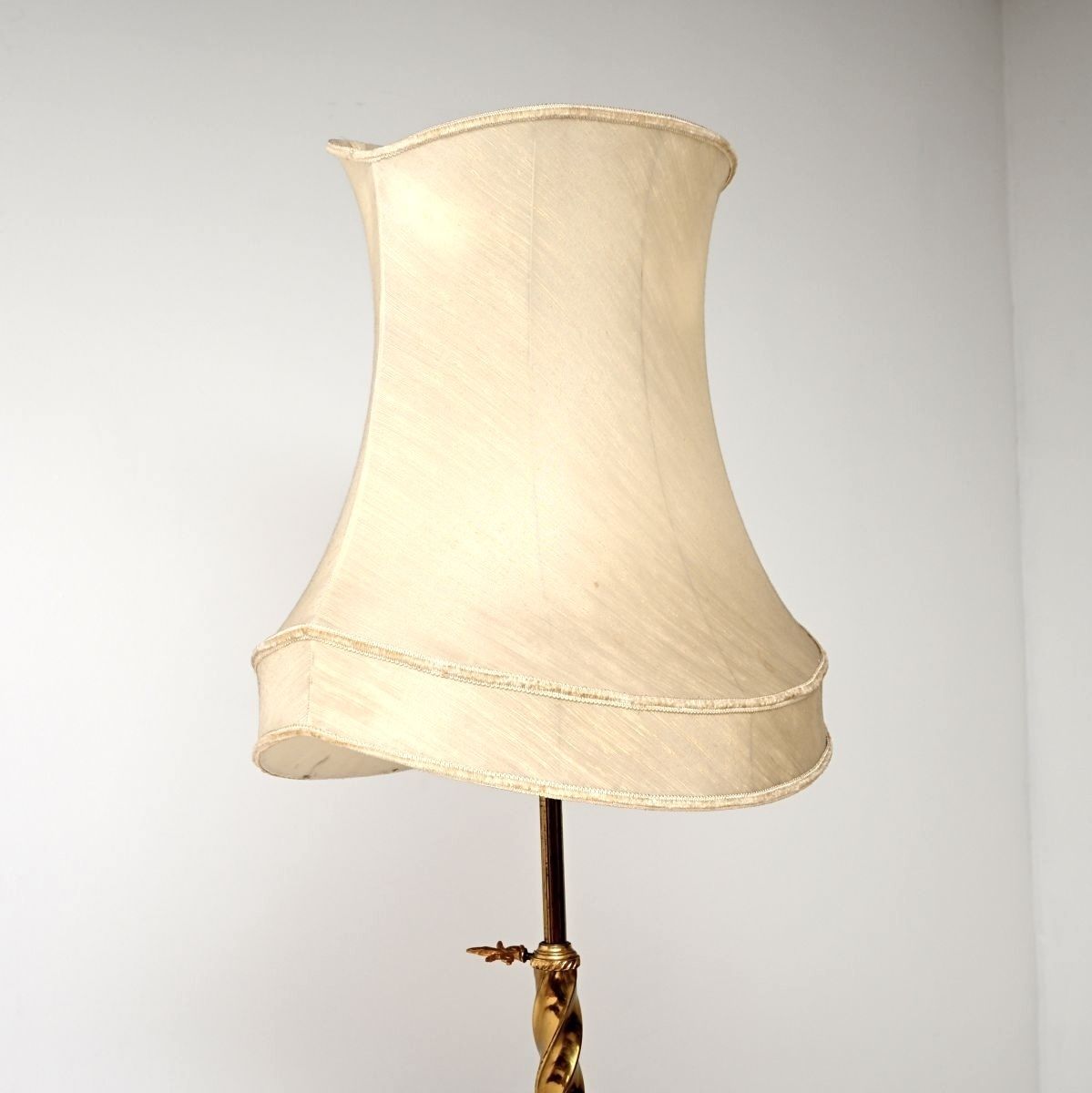 Lighting Antique French Onyx And Brass Floor Lamp photo