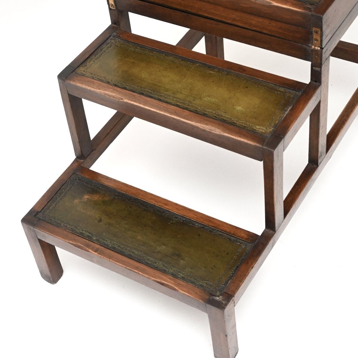 Antique Mahogany Metamorphic Coffee Table / Library Steps photo vintage