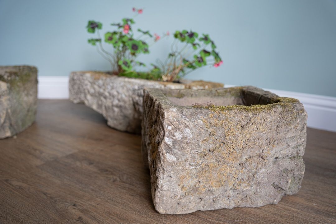 Set Of Antique Stone Garden Planters photo buy