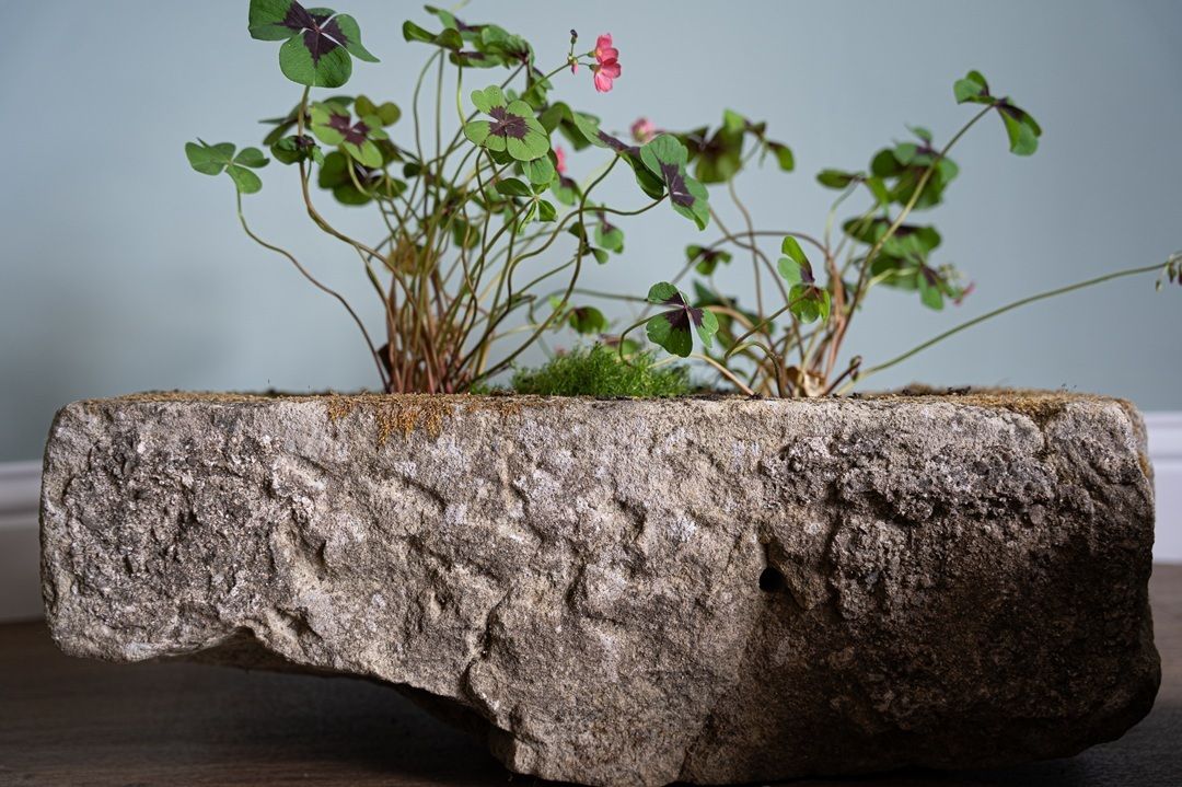 photo for sale Set Of Antique Stone Garden Planters