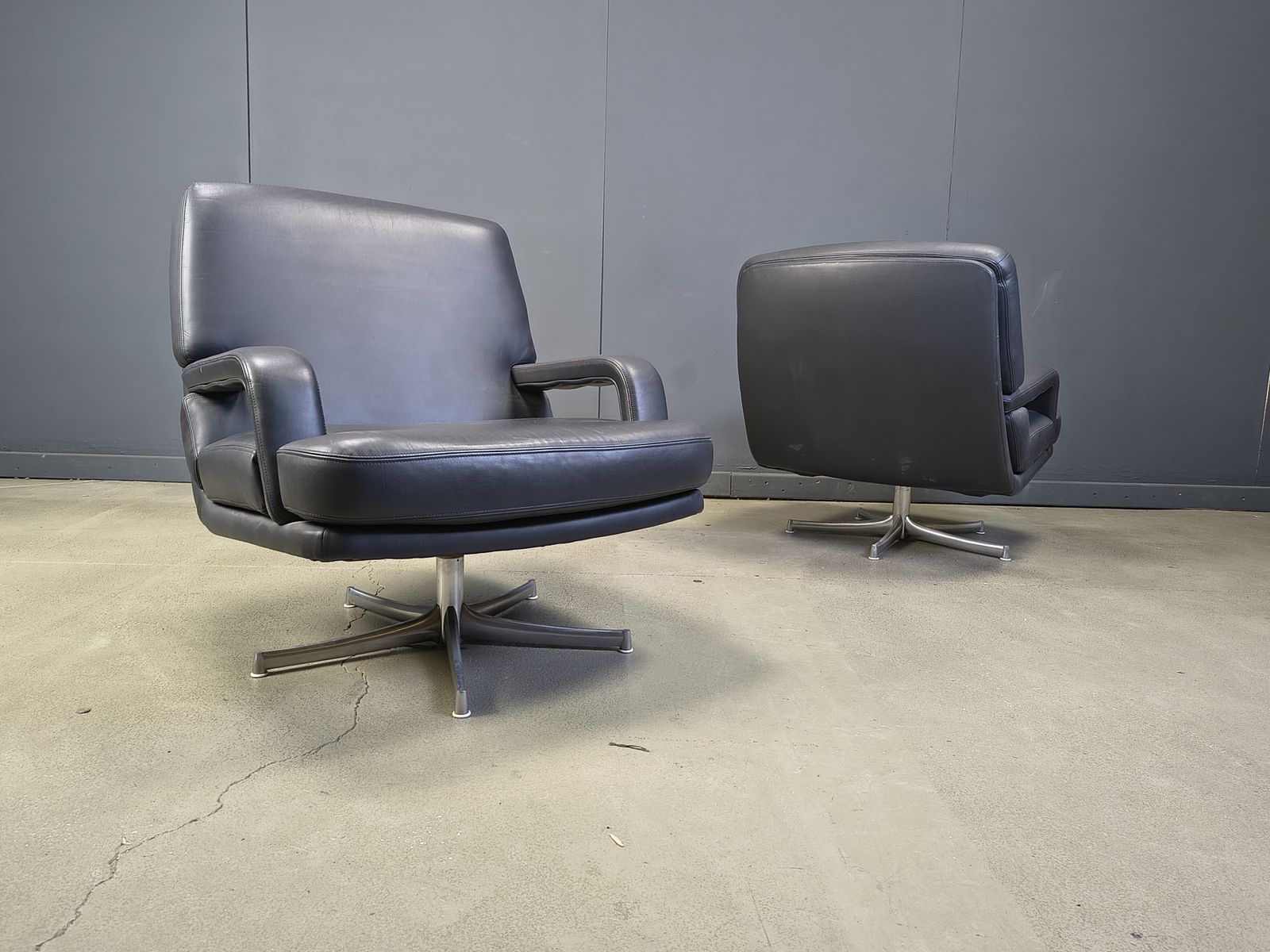 Set Of 4 Swivel Chairs By Bernd Munzebrock For Walter Knoll, 1970s photo 2500.0