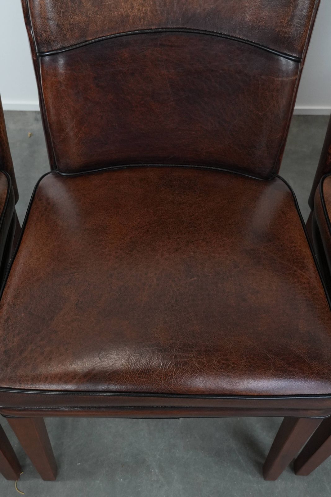 Comfortable Set Of 4 Beautiful Sheepskin Dining Chairs With Character And Beautiful Warm Colors photo buy