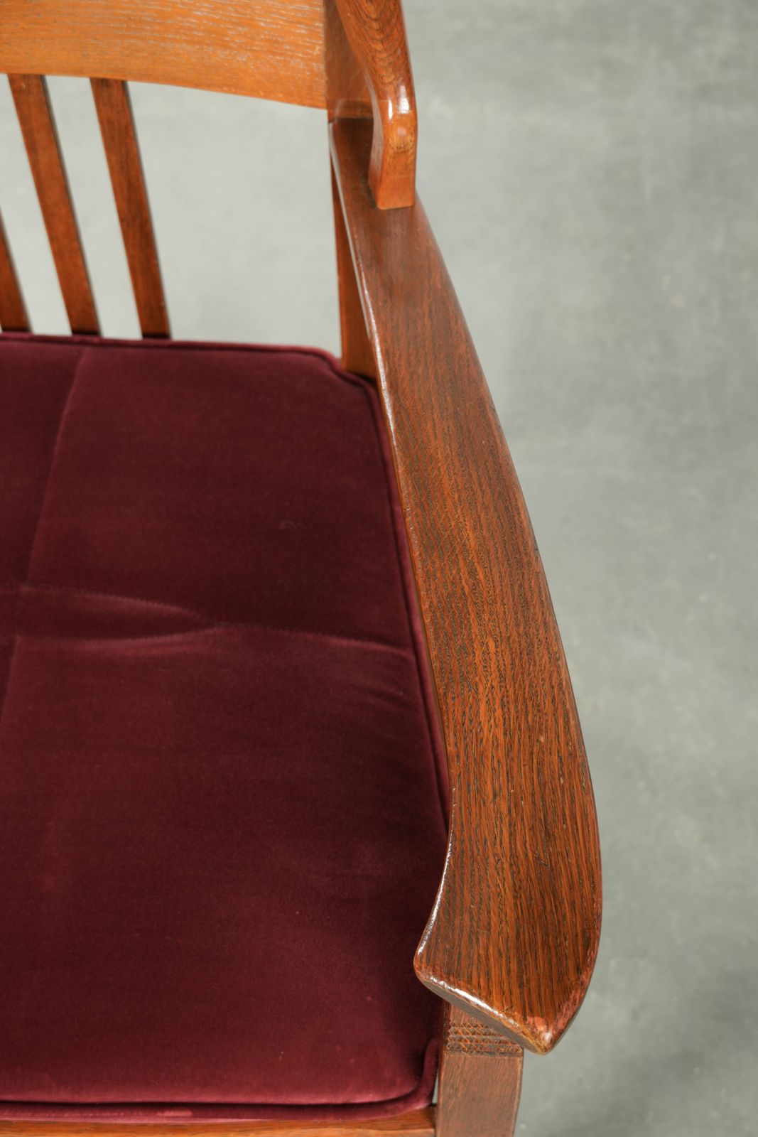 Art Nouveau/ Jugendstil Design Schuitema Dining Chair/Side Chair With A Luxurious Red Fabric Upholstery photo vintage