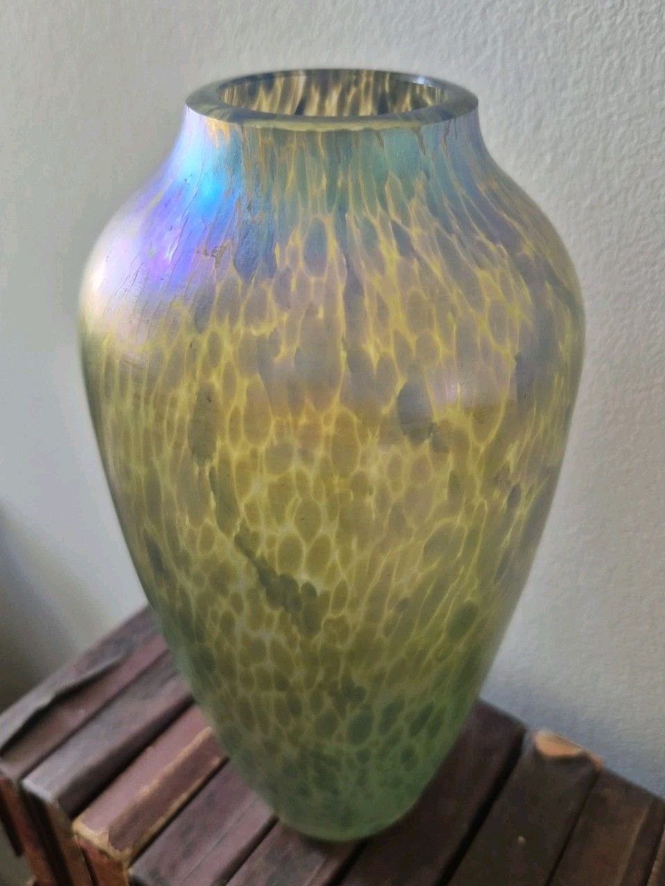 photo buy Very Rare Loetz Papillon Iridescent Glass Vase Art Nouveau Bohemian 20cm Tall