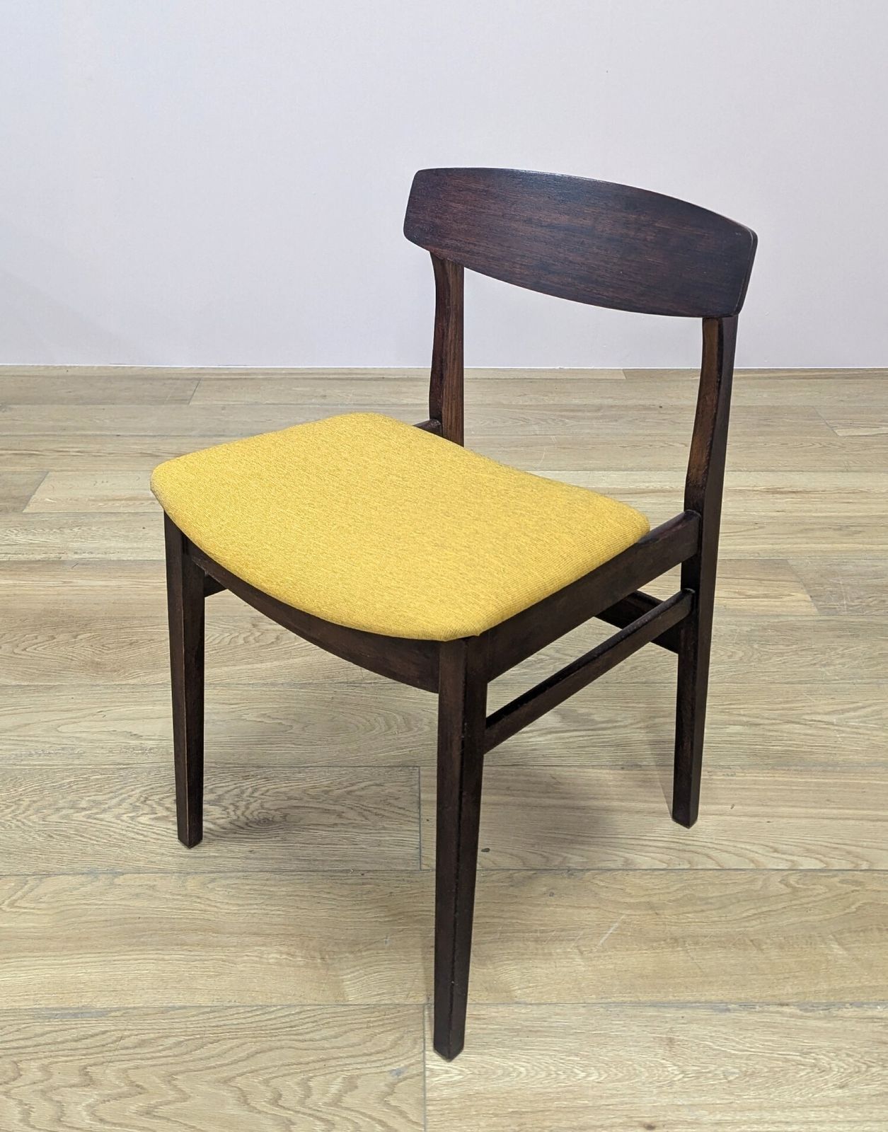 Set Of Four 1960's Beautility Teak Dining Chairs   New Upholstery photo furniture
