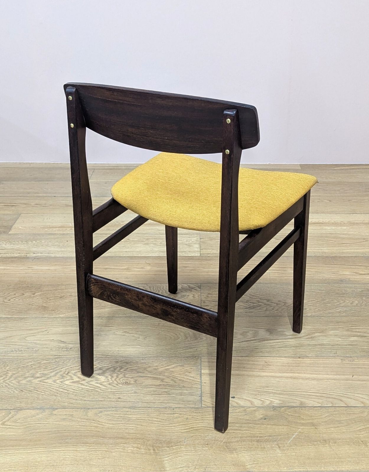 Set Of Four 1960's Beautility Teak Dining Chairs   New Upholstery photo for sale