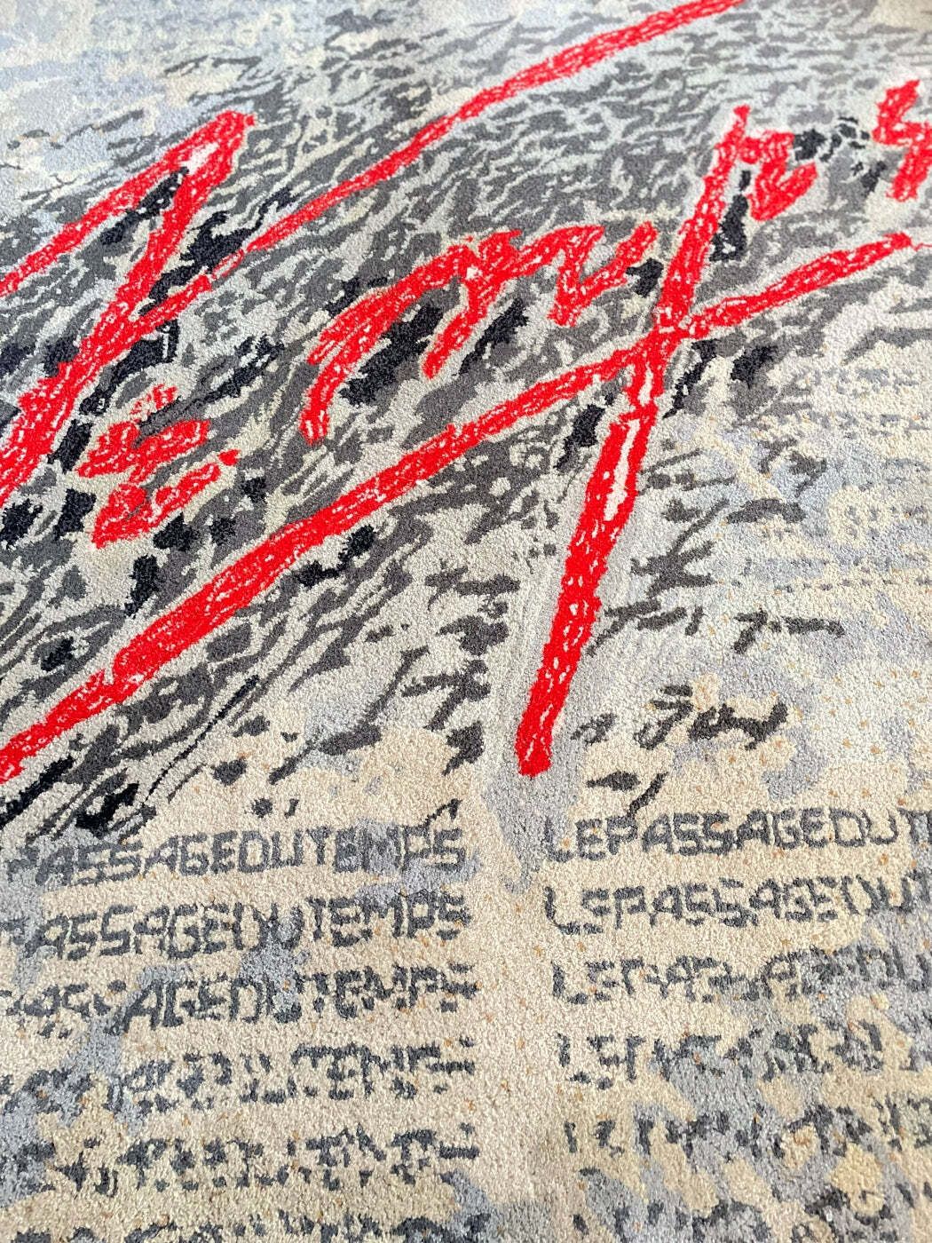 Bernard Quentin Le Passage Du Temps Hand Tufted Wool Art Tapestry France 1998 photo for sale