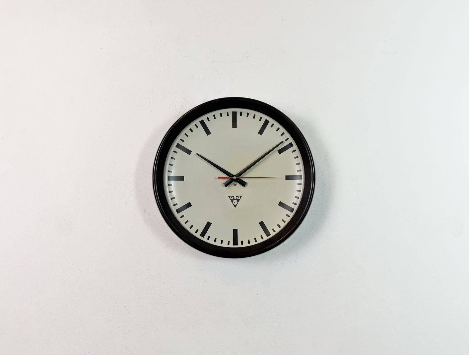 Industrial Brown Bakelite Factory Wall Clock From Pragotron, 1960s photo furniture
