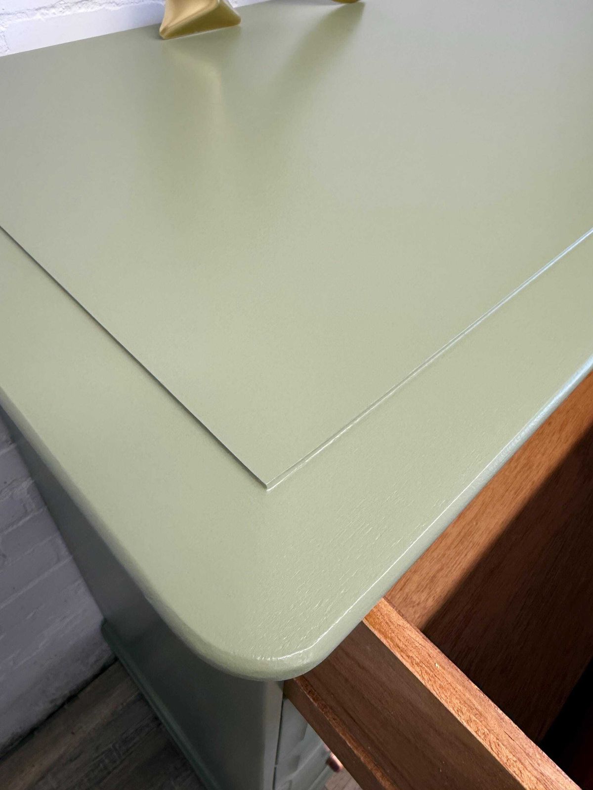 photo furniture Stag Minstrel 7 Drawer Tallboy Painted To Order In Farrow & Ball Olive