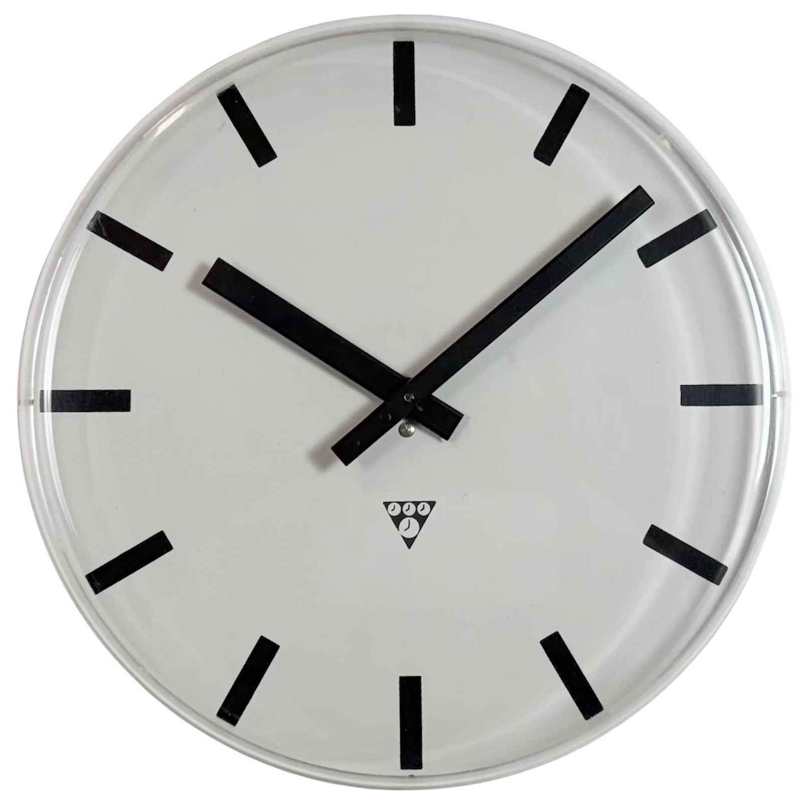 Vintage Office Wall Clock From Pragotron, 1980s