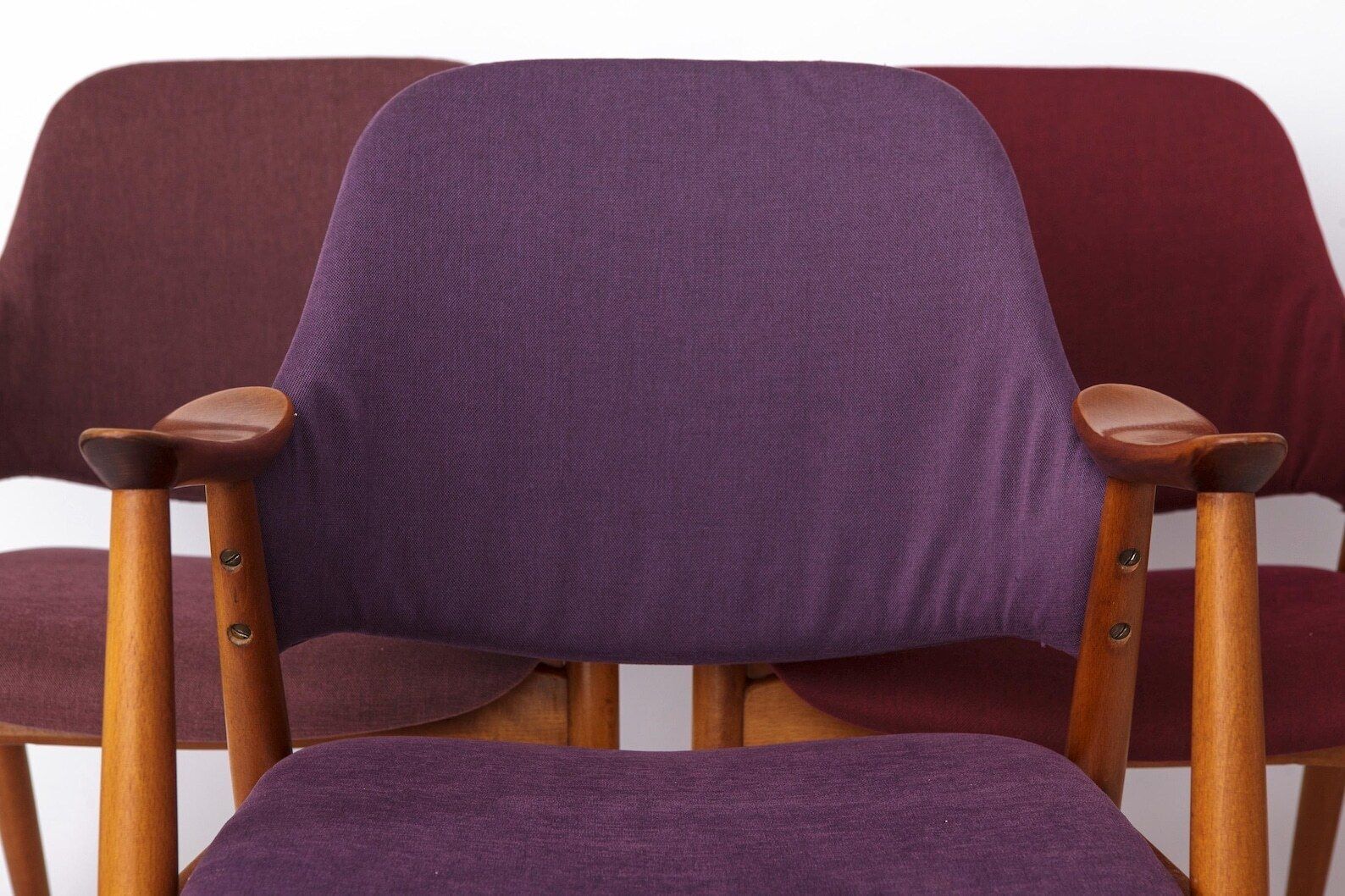 Vintage Lounge Chairs Set Of 4, Germany 1960s, Beech Wood, Newly Upholstered, Mid Century Living Room Chairs photo furniture