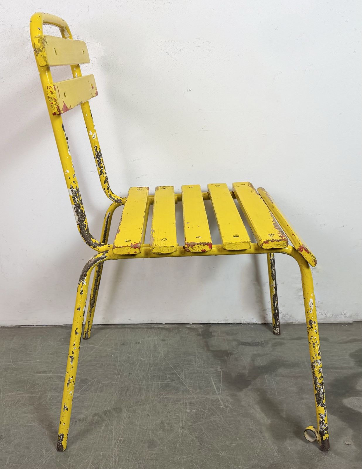 photo for sale Vintage Yellow Chair, 1960s, Iron