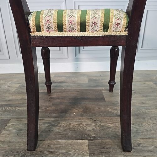 photo vintage Antique Mahogany Side Chair 19th Century William IV Period Bedroom Dining Carved