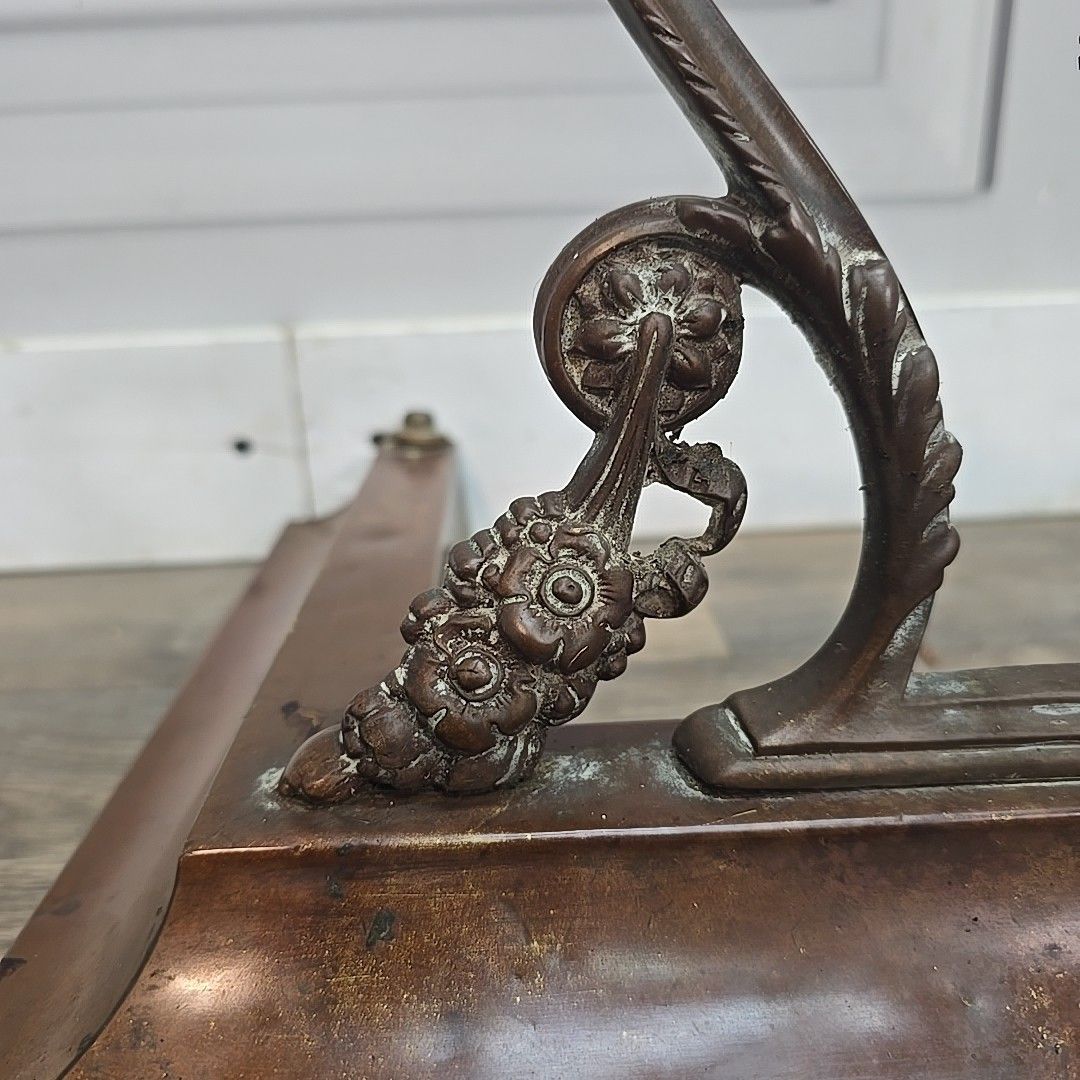 Antique Fireplace Fender Kerb Hearth Fire Side  Neoclassical Detail Casting photo vinterior