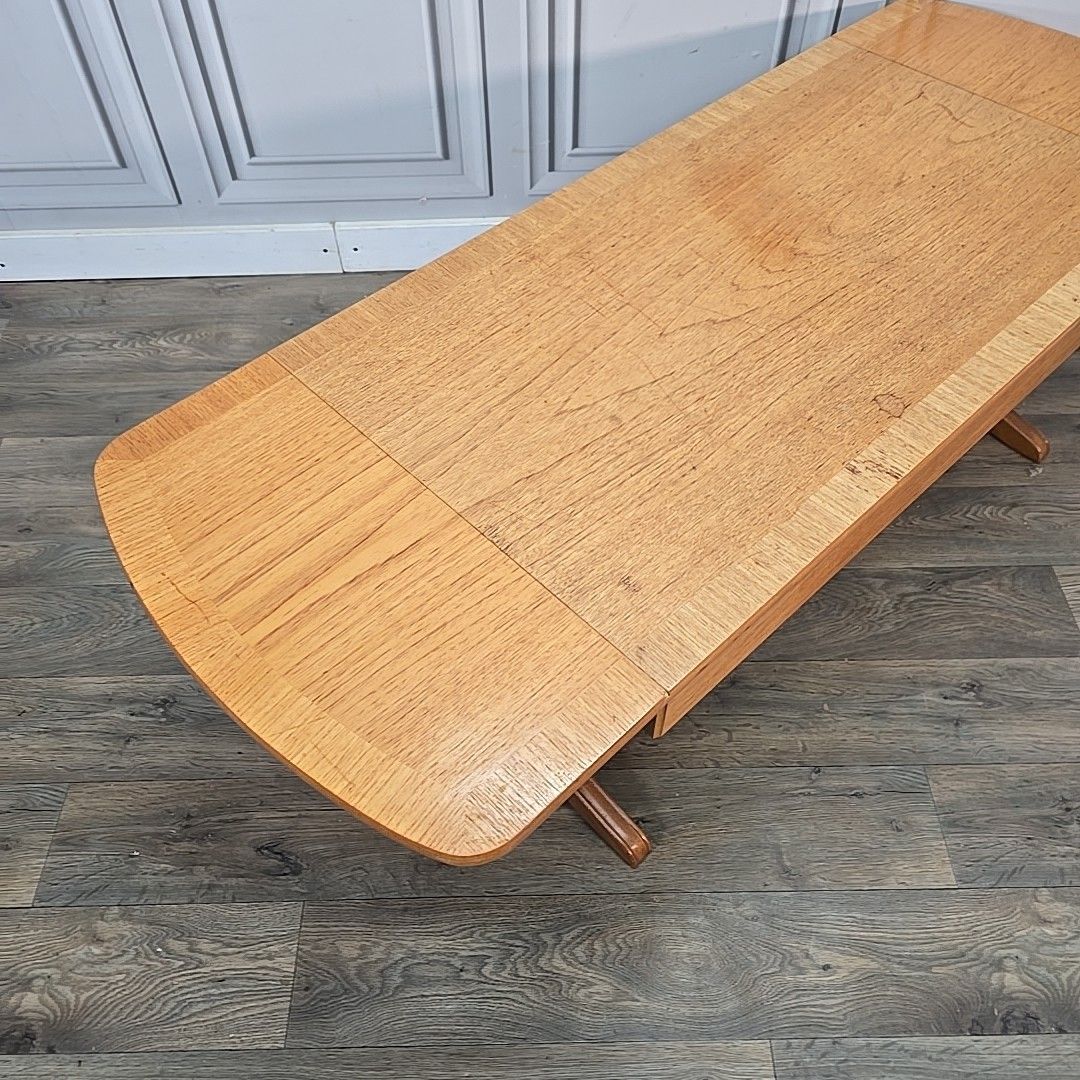230.0 Vintage Nathan Coffee Table – Drop Leaf Extending Teak Veneer Retro Mid Century photo