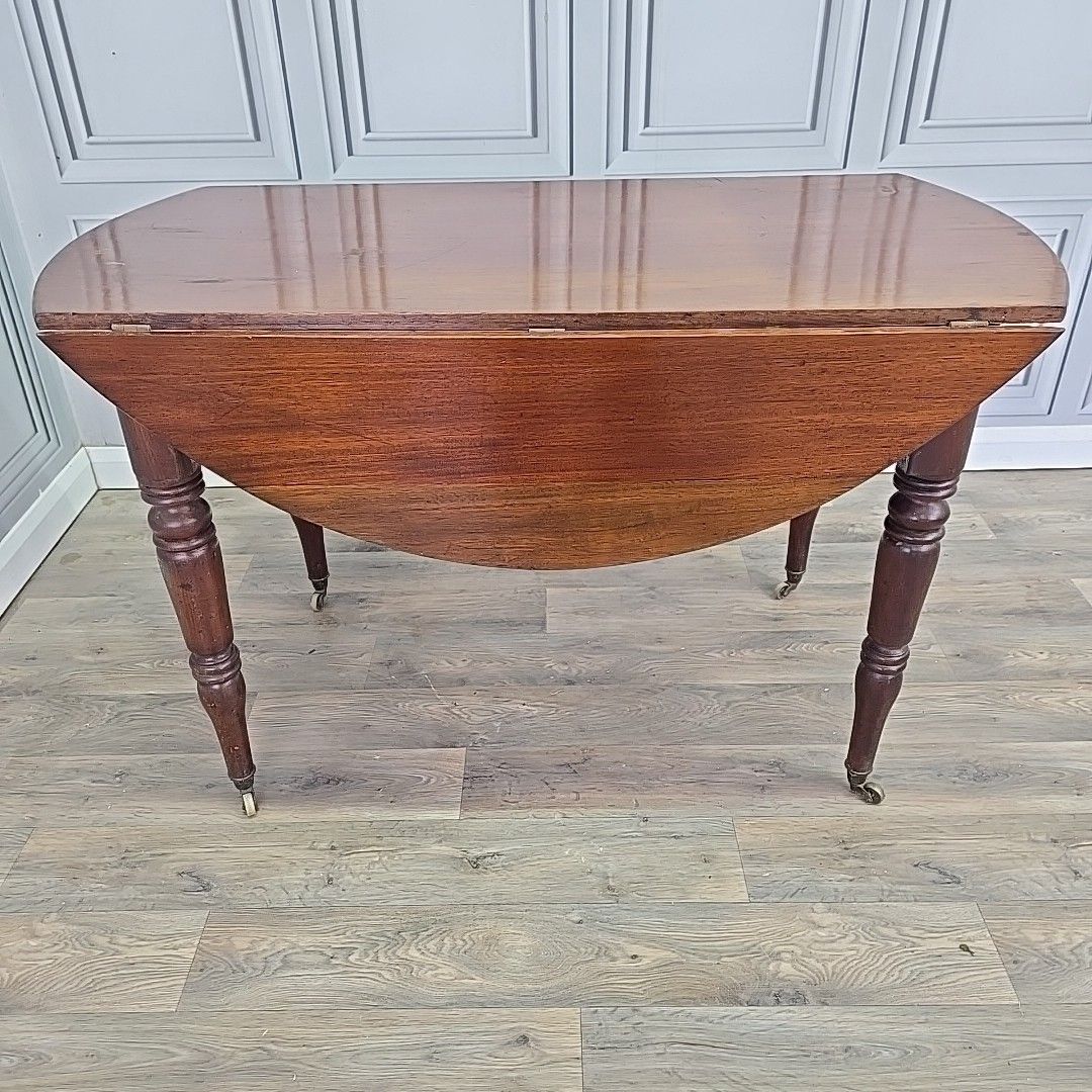 photo for sale Antique Mahogany Pembroke Table – Georgian Victorian Drop Leaf Centre Drawers