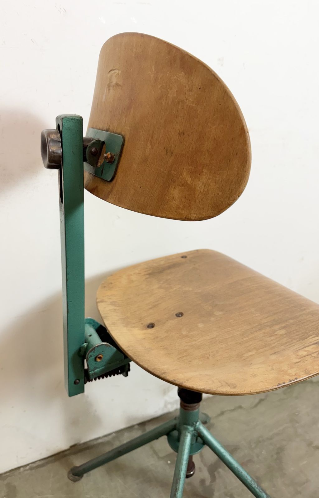 photo for sale Dark Green Industrial Workshop Chair, 1950s, 15x