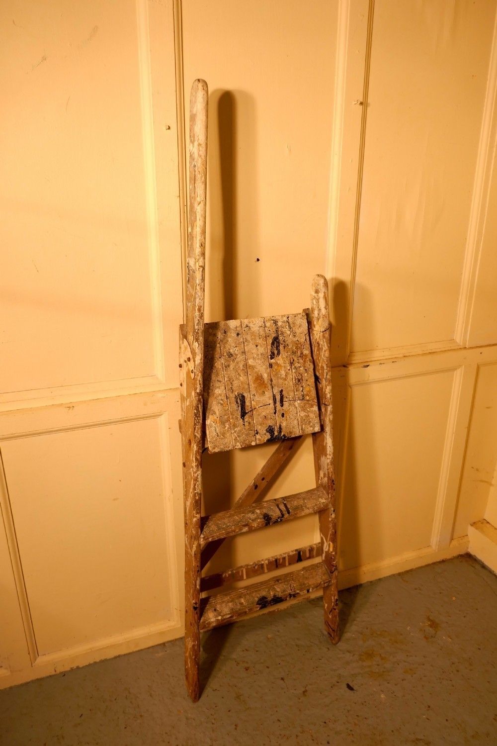 Victorian Paint Splattered Step Ladder Or Kitchen Steps photo Home Decor