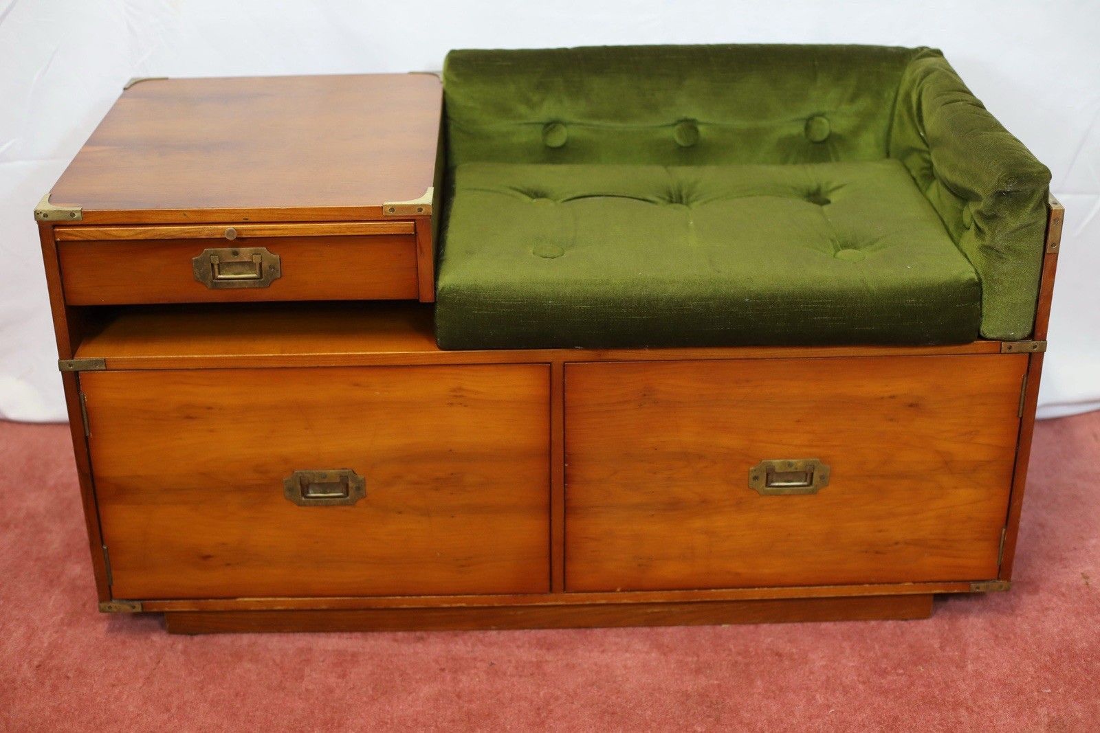Lovely Vintage Military Campaign Style Telephone Bench