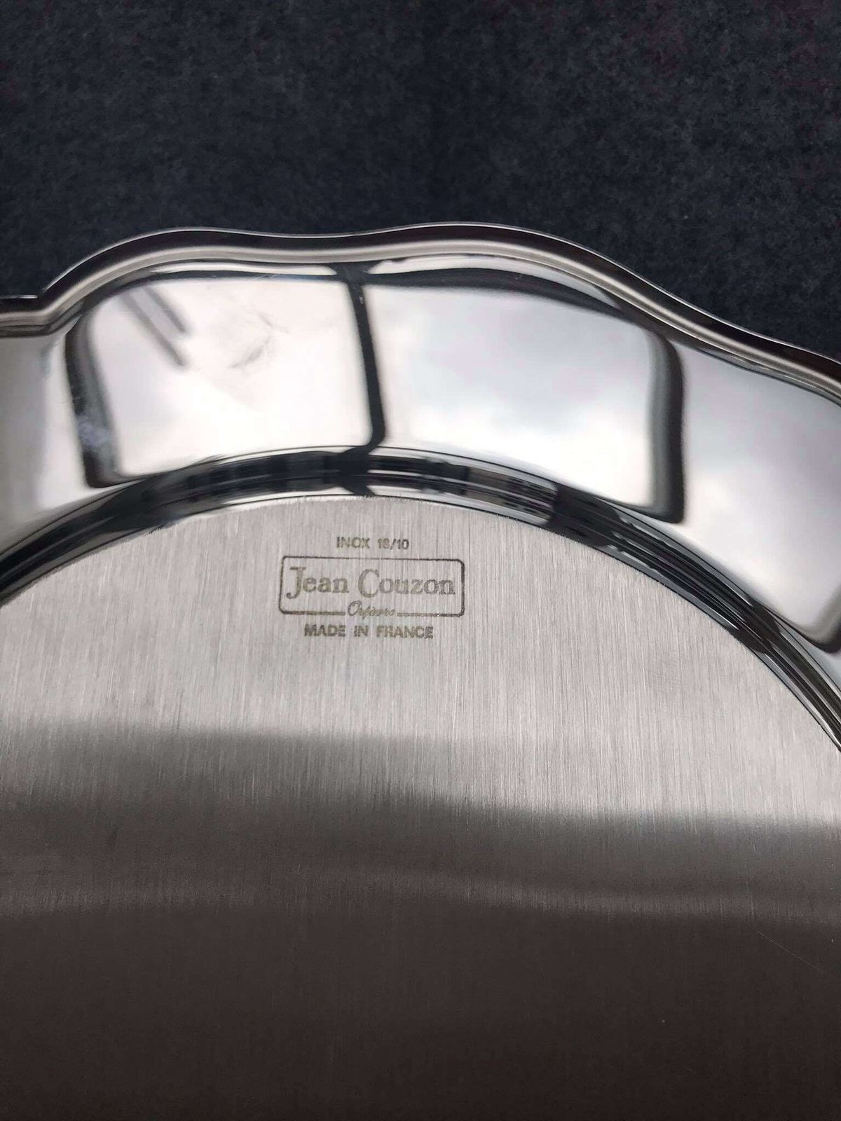 Jean Couzon Stainless Steel Charger Plates: Mid Century Modern Dinner (Set Of 3) photo 191.0