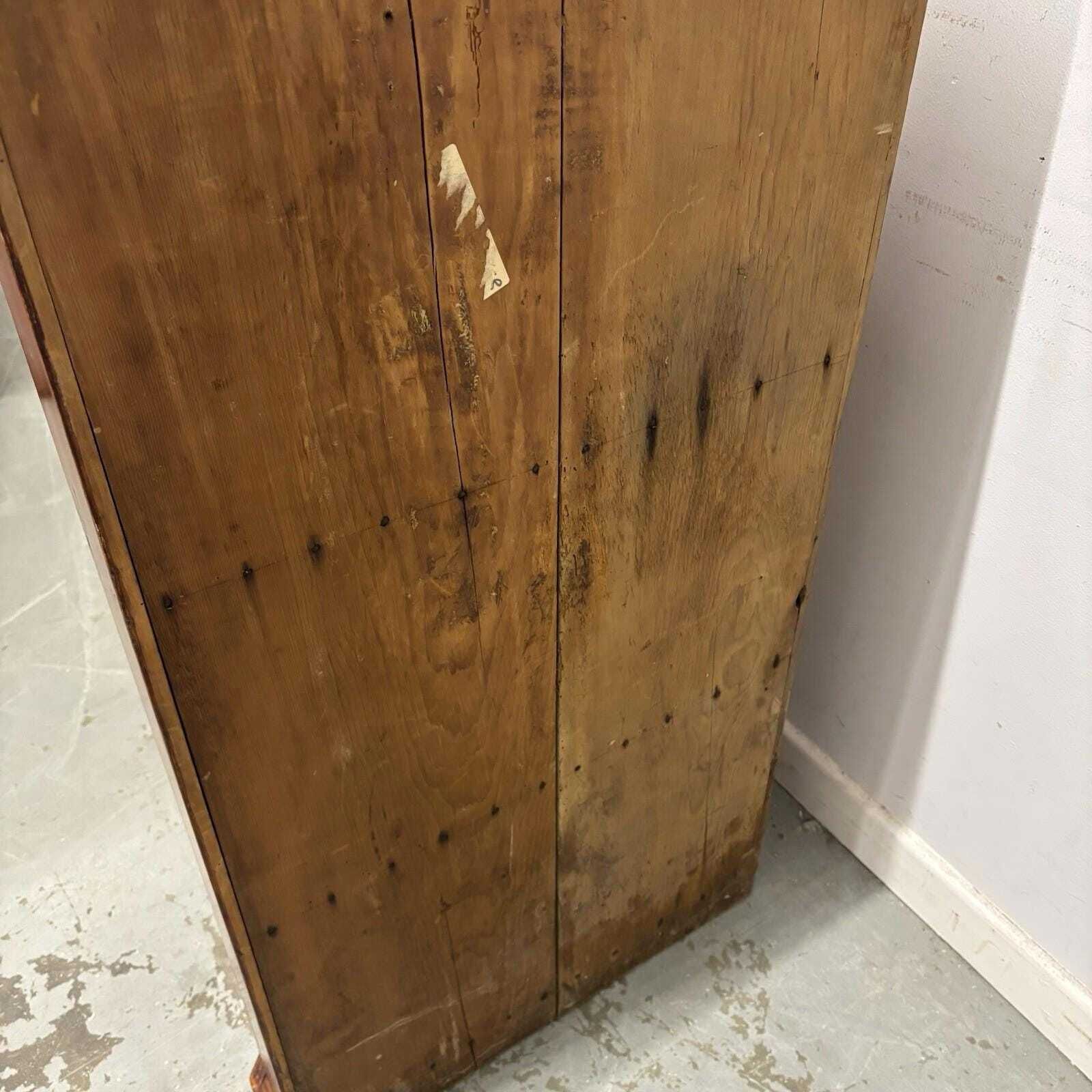 225.0 Vintage Wood Corner Cabinet – Vintage Panelled Cupboard With Shelves photo