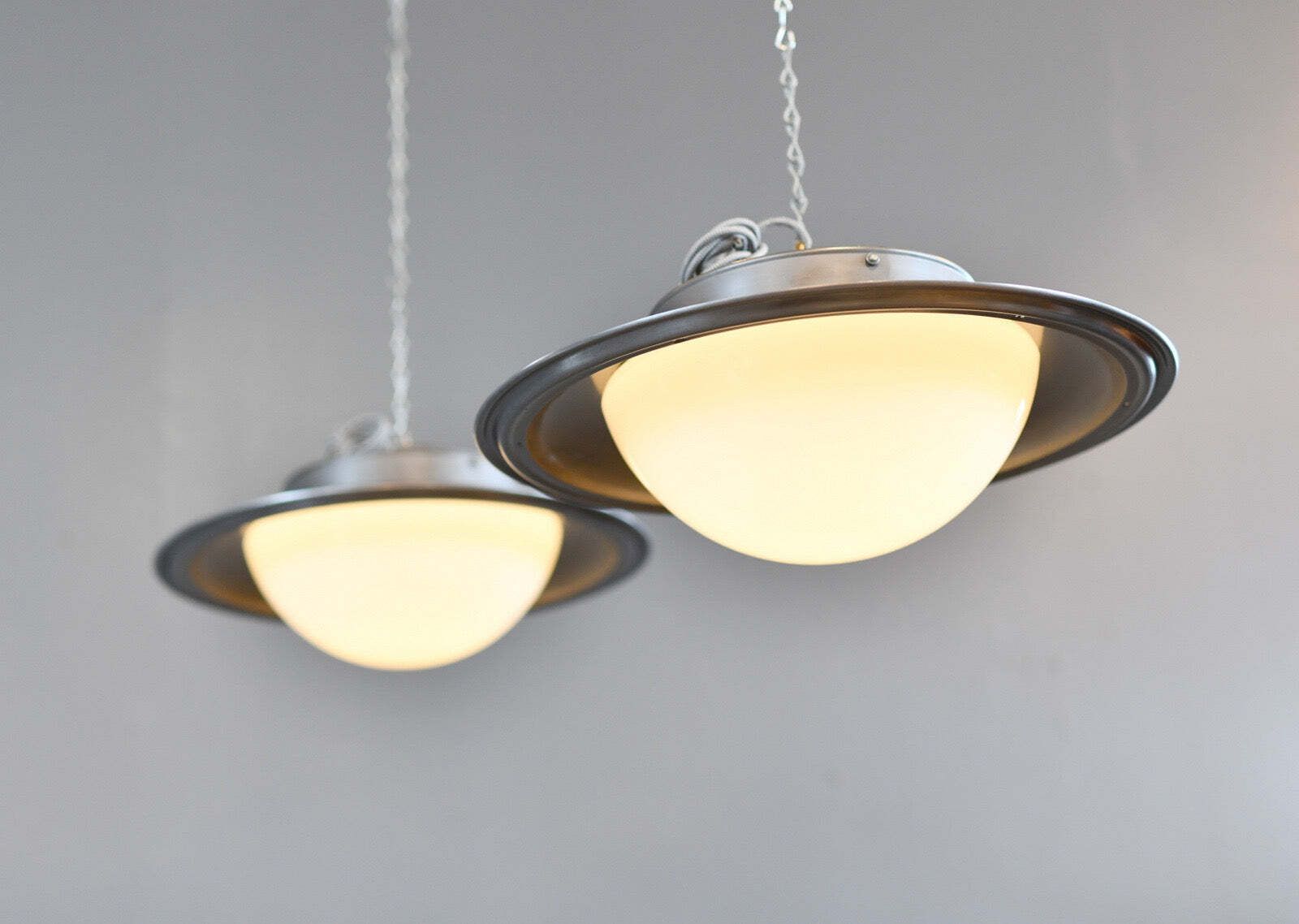 Ufo Pendant Lights By Adolf Meyer For Zeiss Ikon Circa 1930s photo 795.0