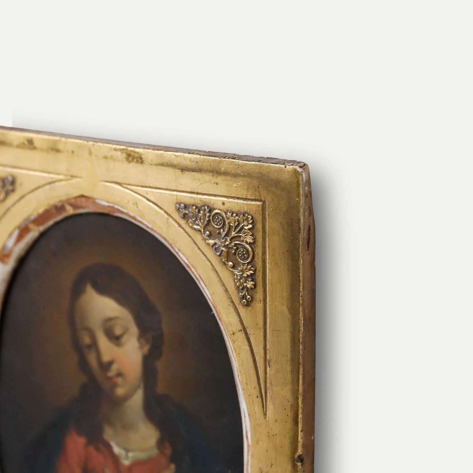 Framed 18th Century Oil Mary In Humility photo 495.0