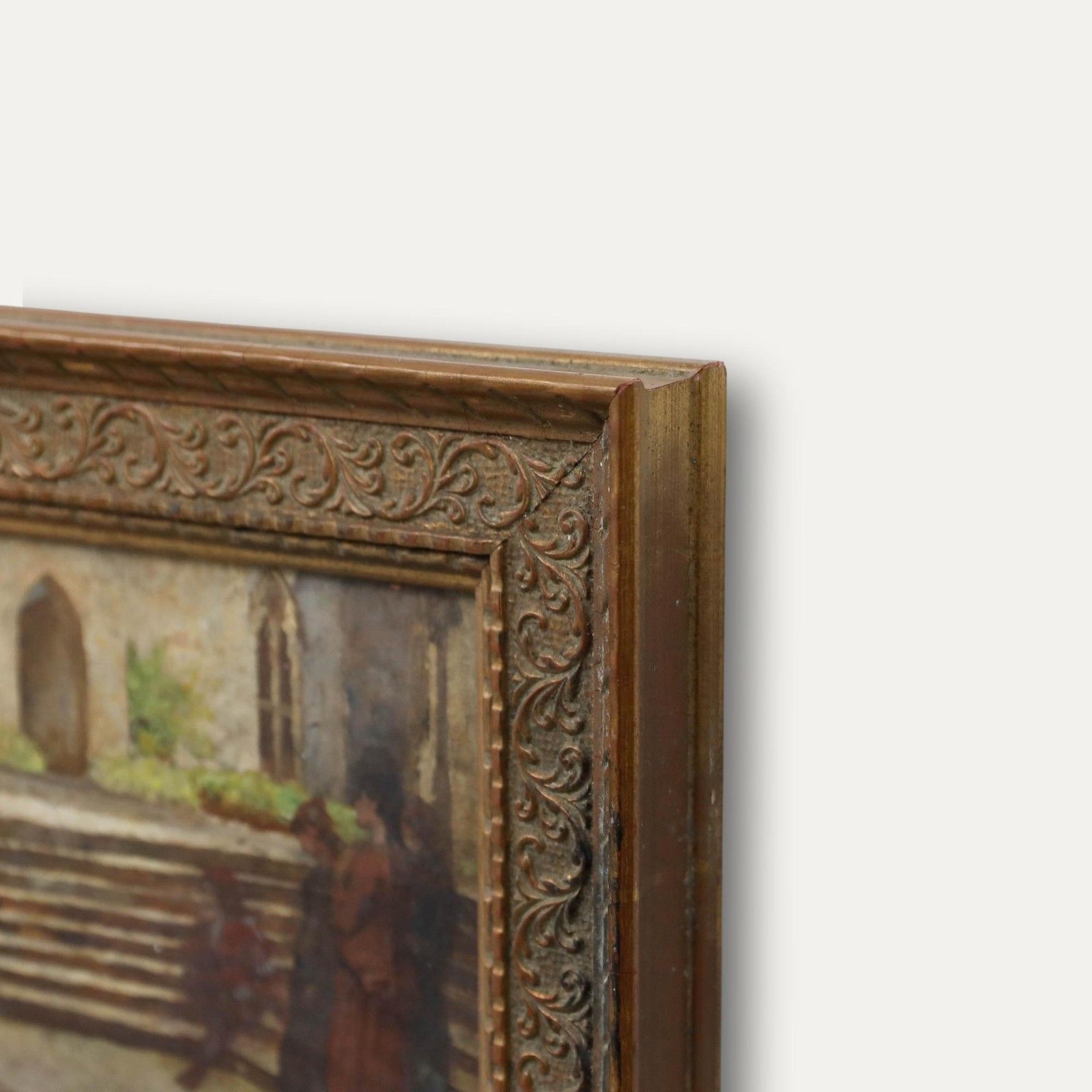 Follower Of Byam Shaw (1872 1919) Framed Oil, The Blind Harper photo vinterior