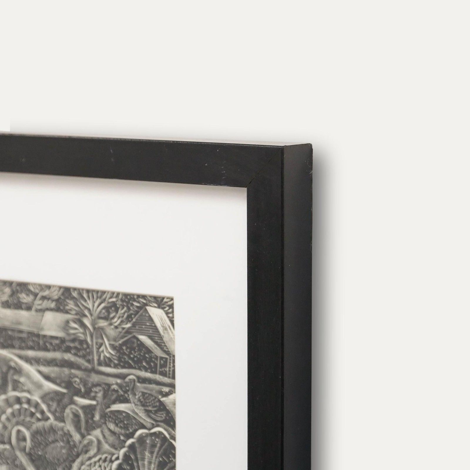 Mary Groom (1903 1958) Framed Mid 20th Century Lithograph, Turkeys In The Snow photo 195.0
