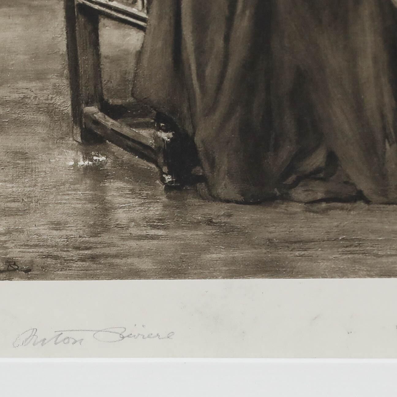 Briton Riviere (1840 1920) Photogravure, Lady Tennyson & Her Wolfhound photo buy