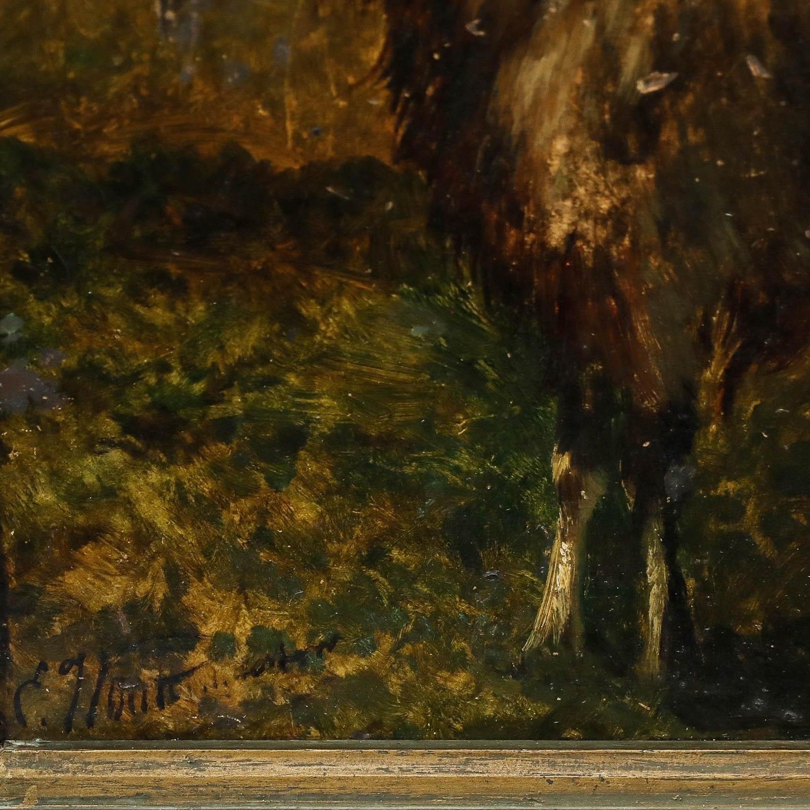 Edouard Woutermaertens (1819 1897) Mid 19th Century Oil, Goat In A Meadow photo vinterior
