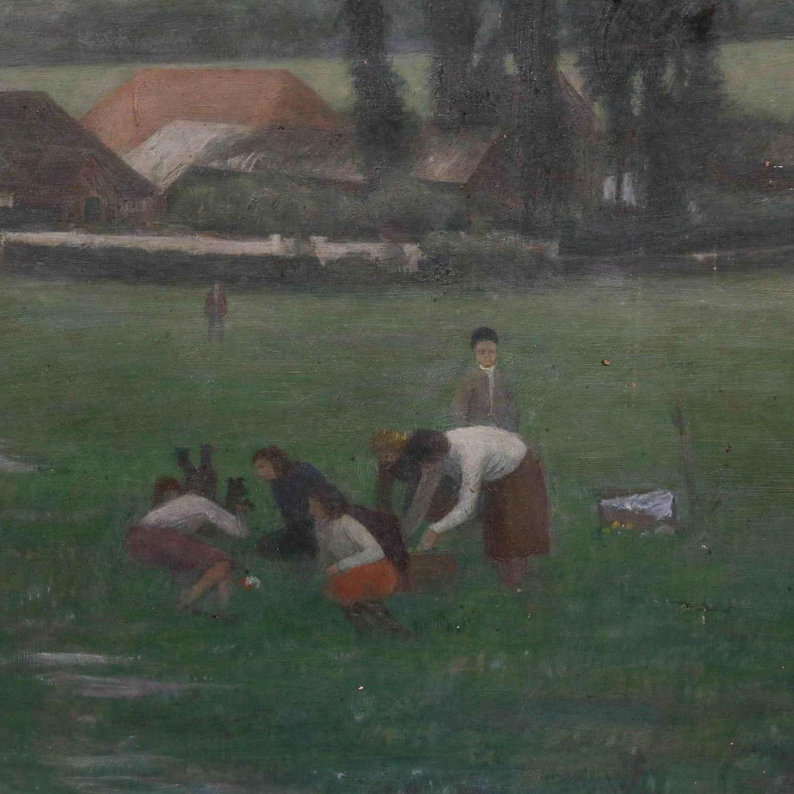 George Weissbort (1928 2013) 1959 Oil, The Playing Fields photo Art