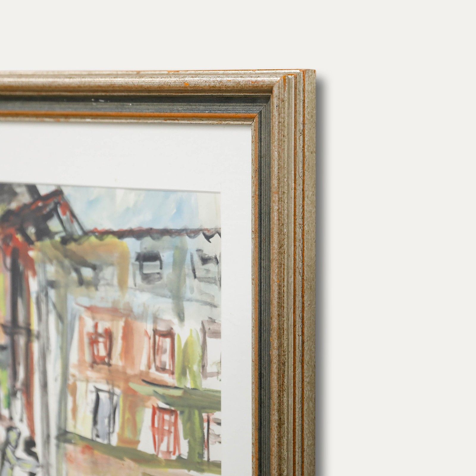 Henry Sanders (1918 1982) Framed 1975 Watercolour, San Lorenzo Market photo vinterior