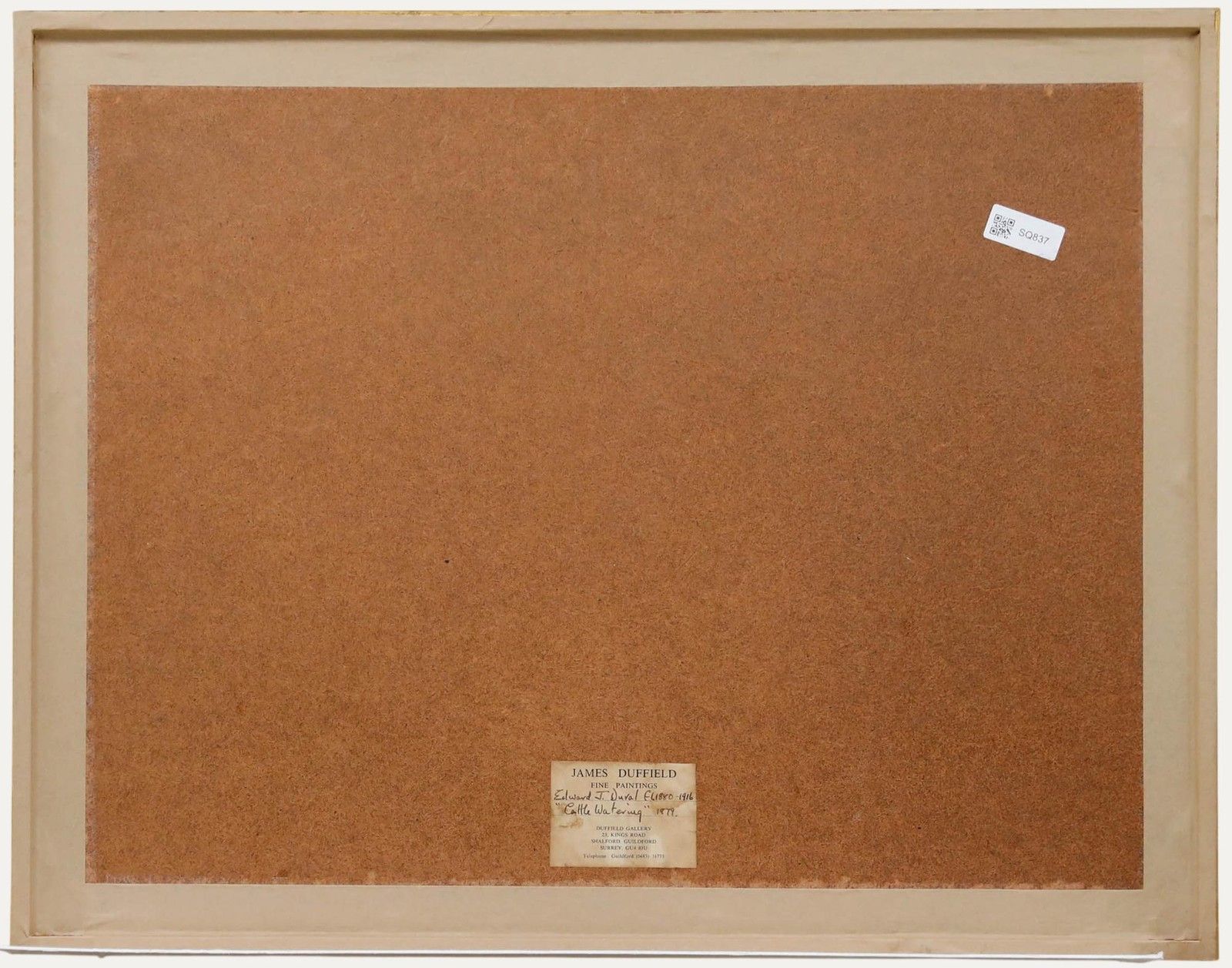 Edward J. Duval (Fl.1876 1916) Framed  Watercolour, Cattle Watering photo for sale
