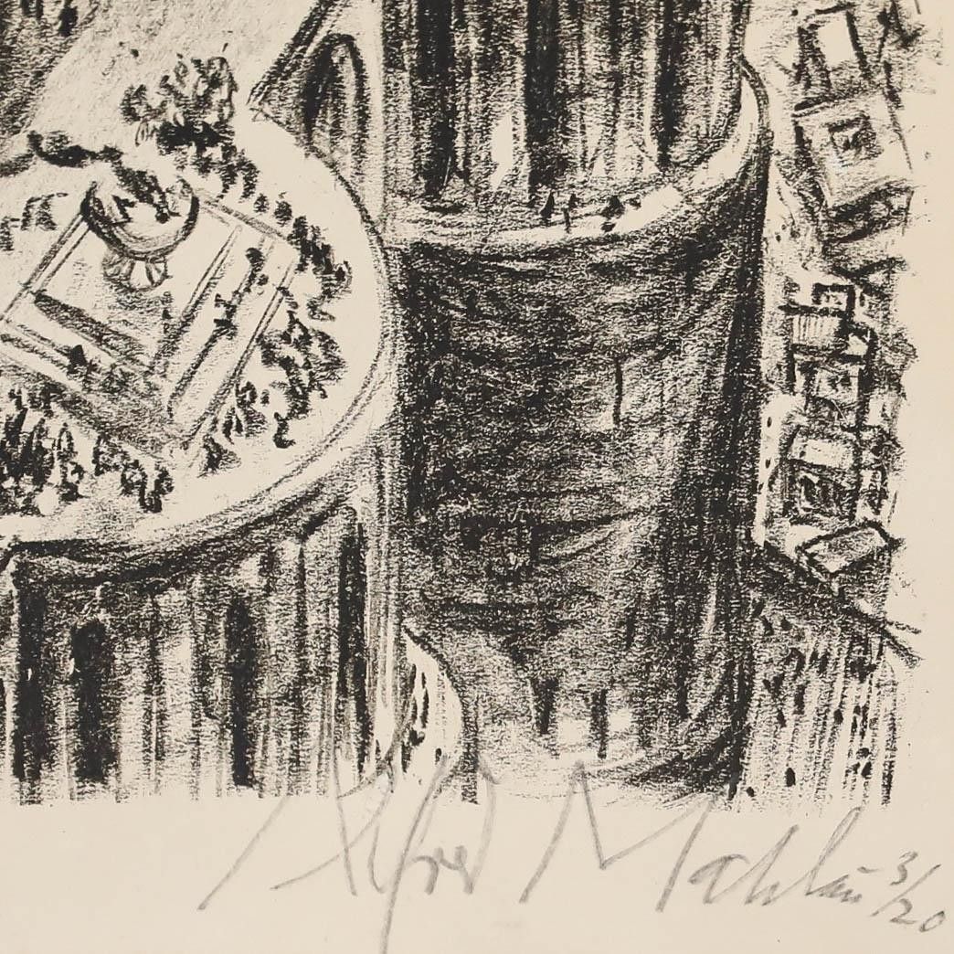 Alfred Mahlau (1894 1967) Mid 20th Century Lithograph, The Tower Of Babel photo vinterior