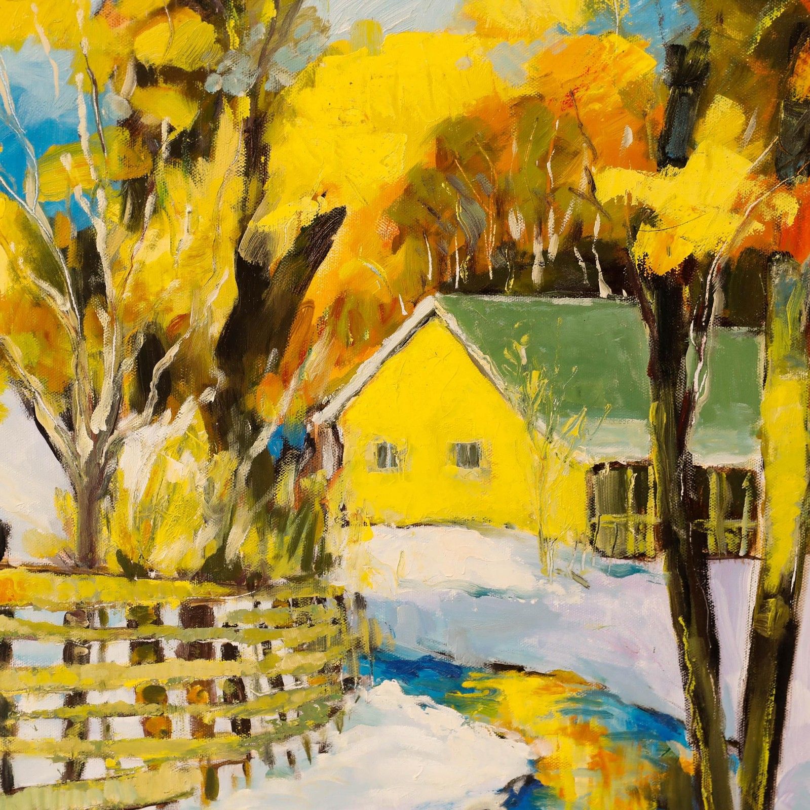 Erwin Steinhauser (1939 2023) Contemporary Oil, Winer Cottage photo Art
