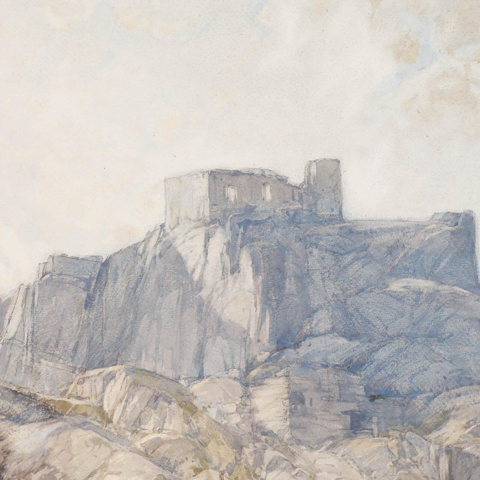 George Robert Rushton Rba (1868 1948) Watercolour, Les Beax, South Of France photo for sale