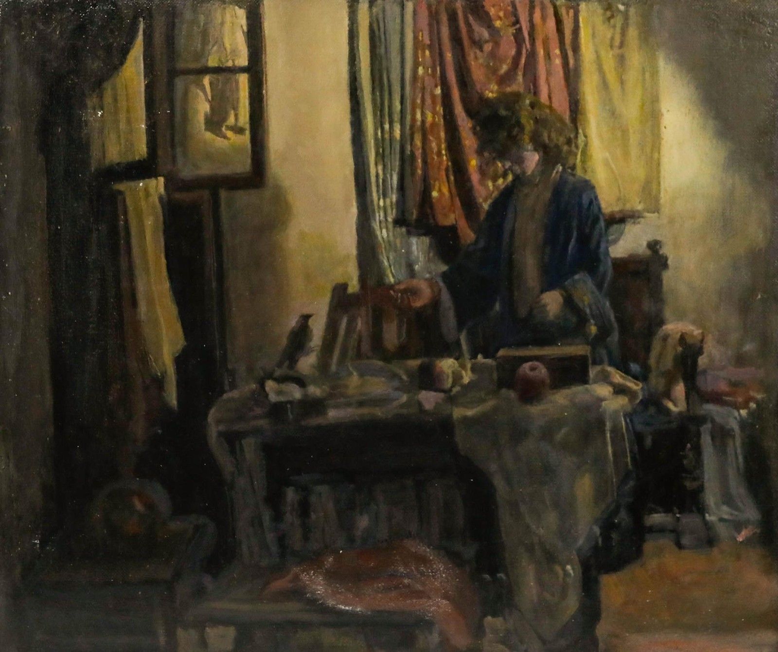 George Weissbort (1928 2013) 20th Century Oil, Still Life Preparations photo furniture