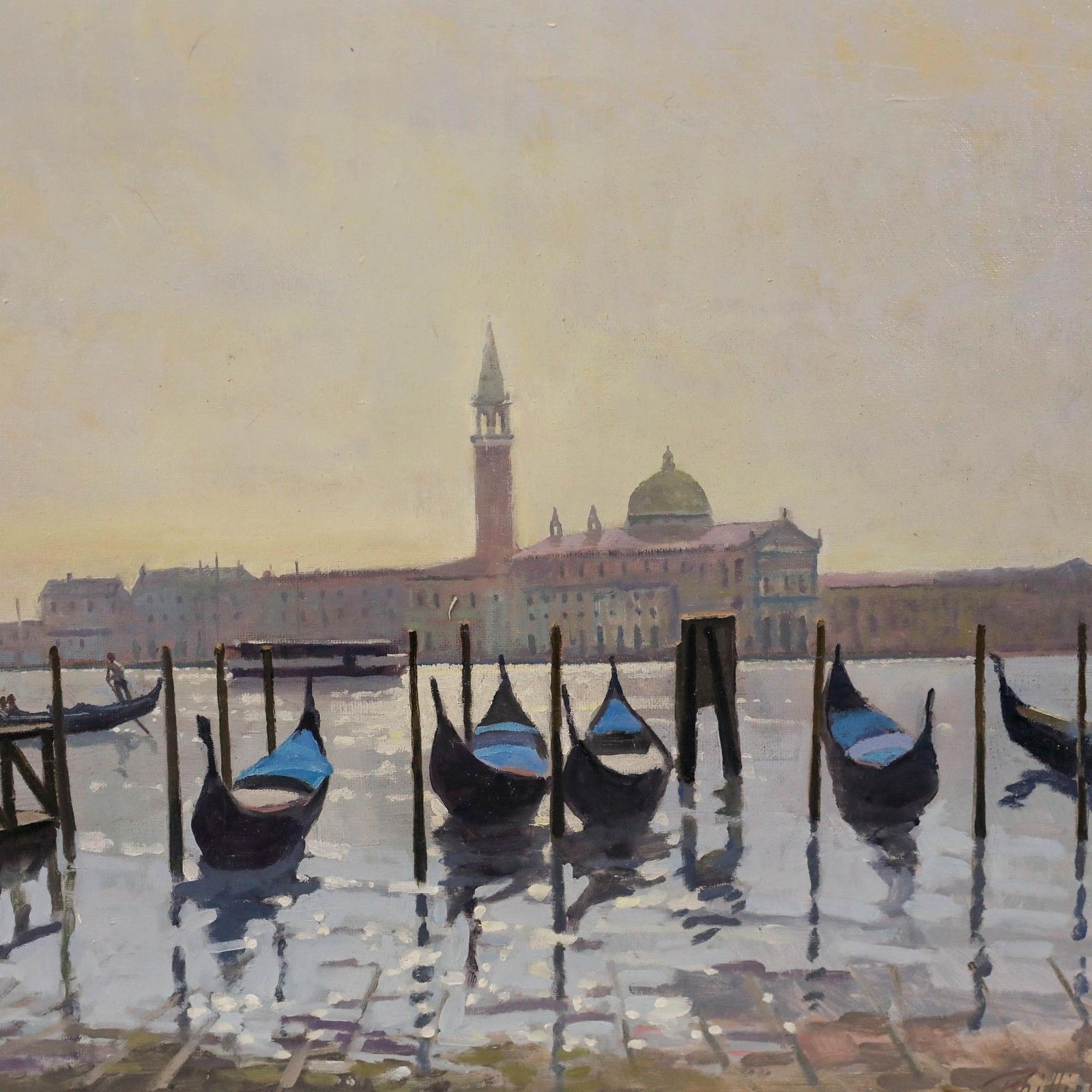 Peter Z. Phillips Contemporary Oil, Gondalas & Sunlight photo Art