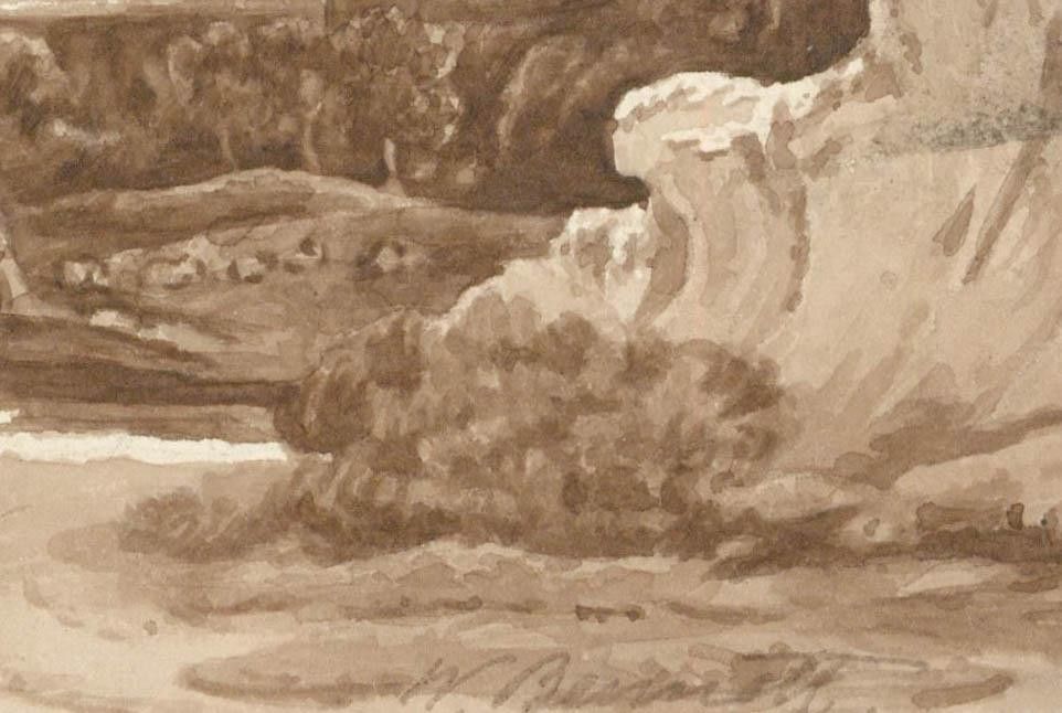 William Bennett (1811 1871) 19th Century Watercolour, Figures In A Landscape photo Art