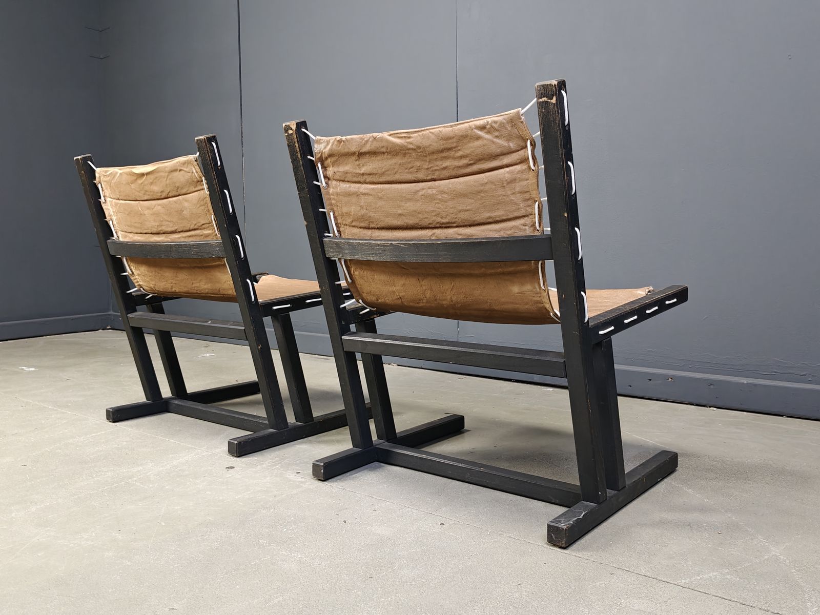 Canvas & Rope Lounge Chairs From Casala, West Germany, 1970s, Set Of 2 photo furniture