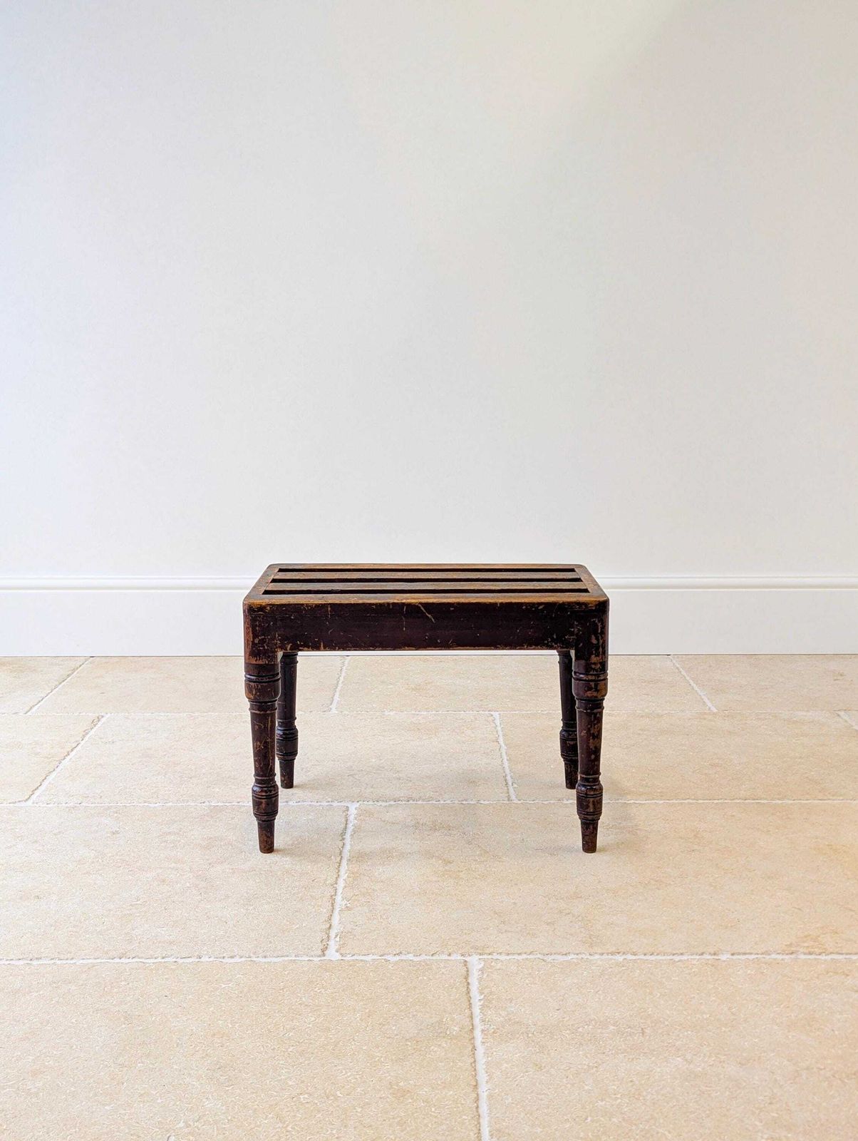 Antique Victorian Beech Luggage Stand By Brown & Lamont C.1870 photo furniture