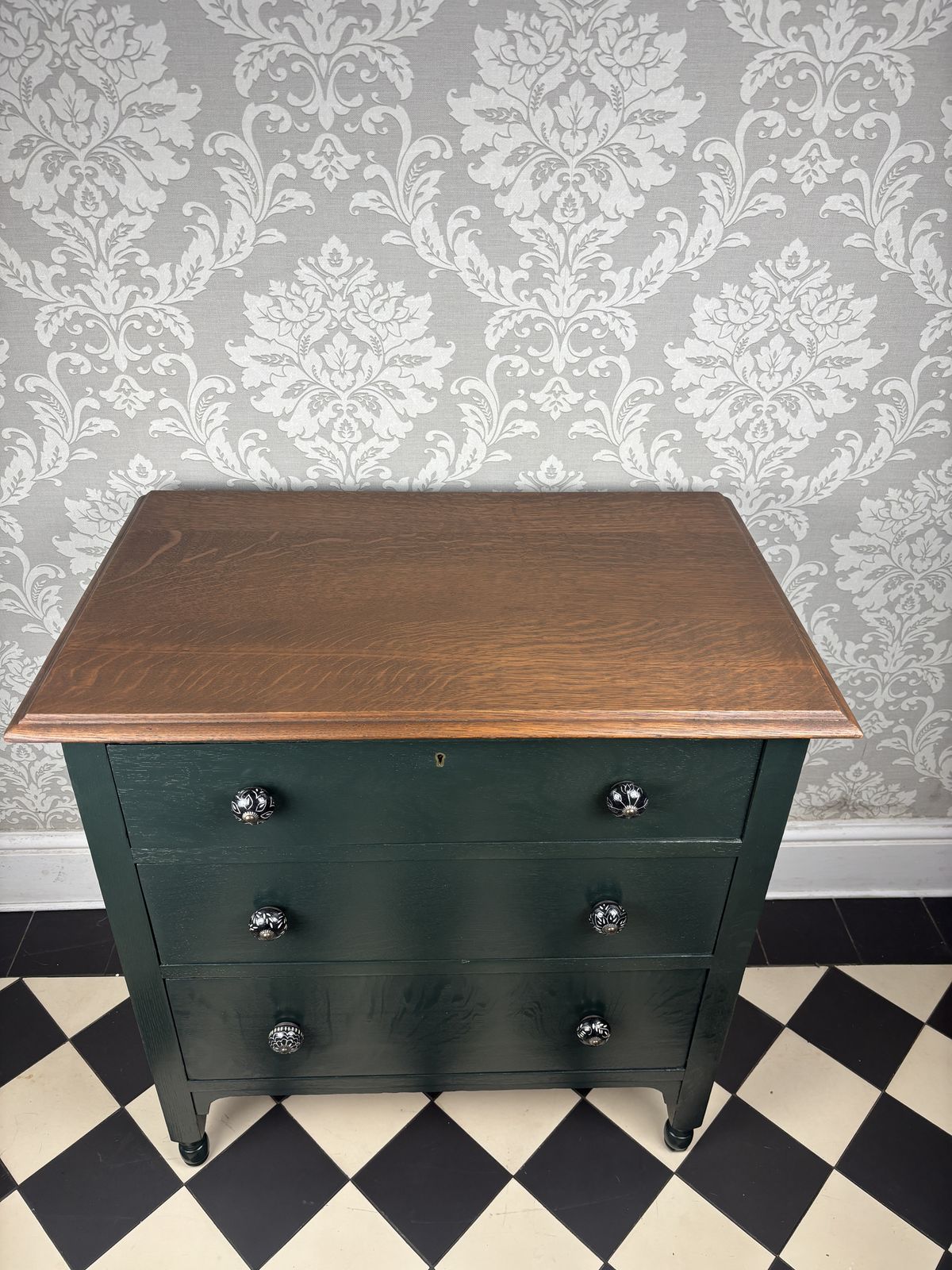Solid English Oak Chest Of Drawers photo furniture